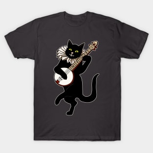 Vintage Cat Playing Banjo T-Shirt